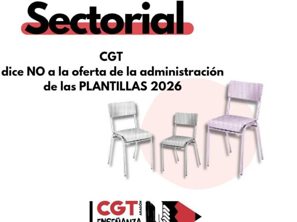 CGT no firma la propuesta de plantillas docentes para el curso que viene.