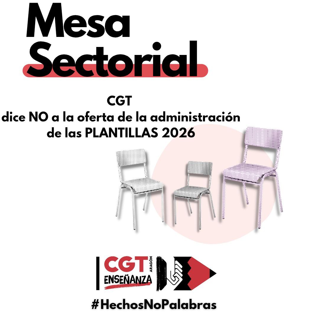 CGT no firma la propuesta de plantillas docentes para el curso que viene.