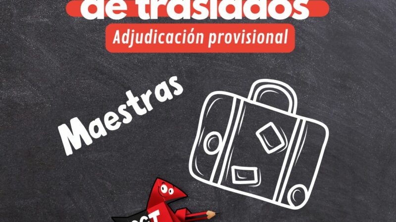 ADJUDICACIÓN PROVISIONAL CONCURSO DE TRASLADOS MAESTRAS 2025