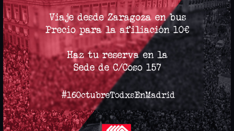 16 Octubre: todxs a Madrid en defensa de las Pensiones