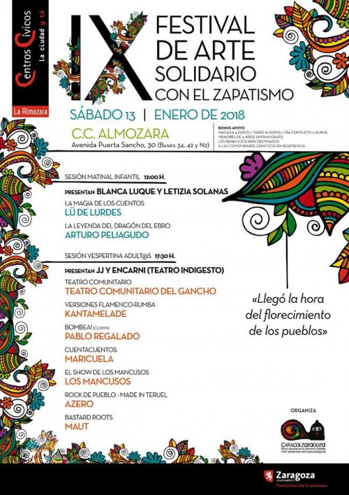 IX Festival de arte solidario con el zapatismo