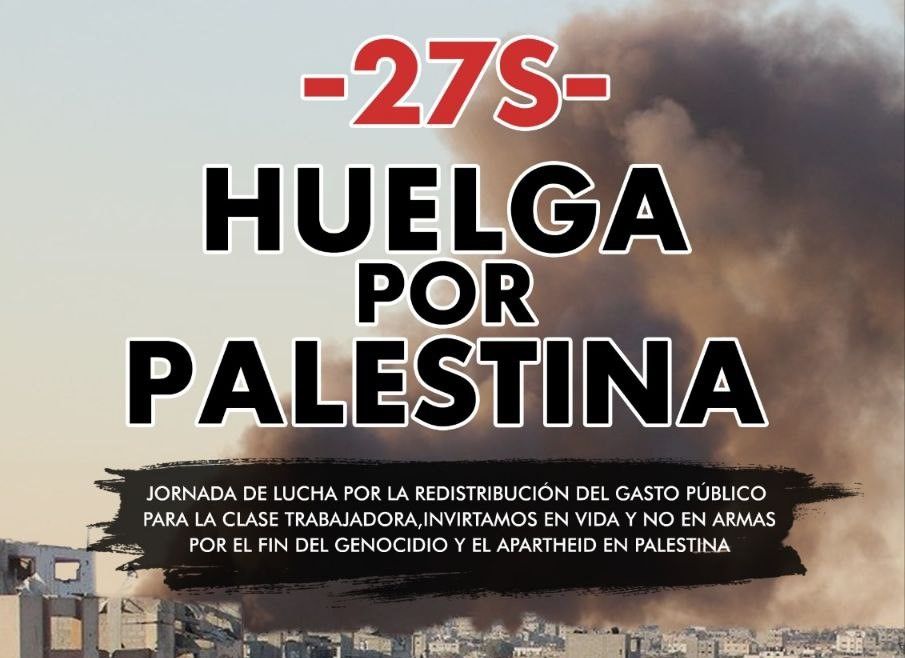 Servicios mínimos en Aragón para la Huelga por Palestina (27-S)