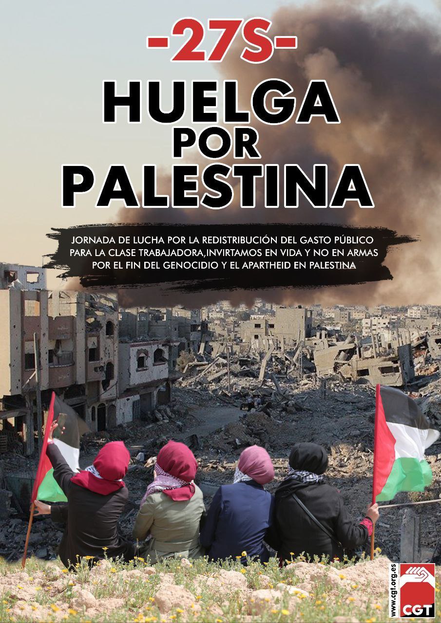 27 S Huelga General contra el GENOCIDIO EN PALESTINA