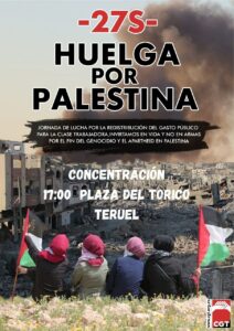 27 S Huelga por palestina Teruel @ Plaza del Torico