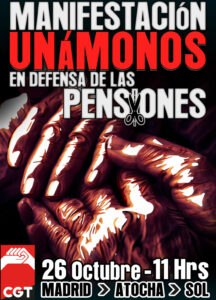 26 de Octubre tod@s a Madrid por unas pensiones DIGNAS @ MADRID