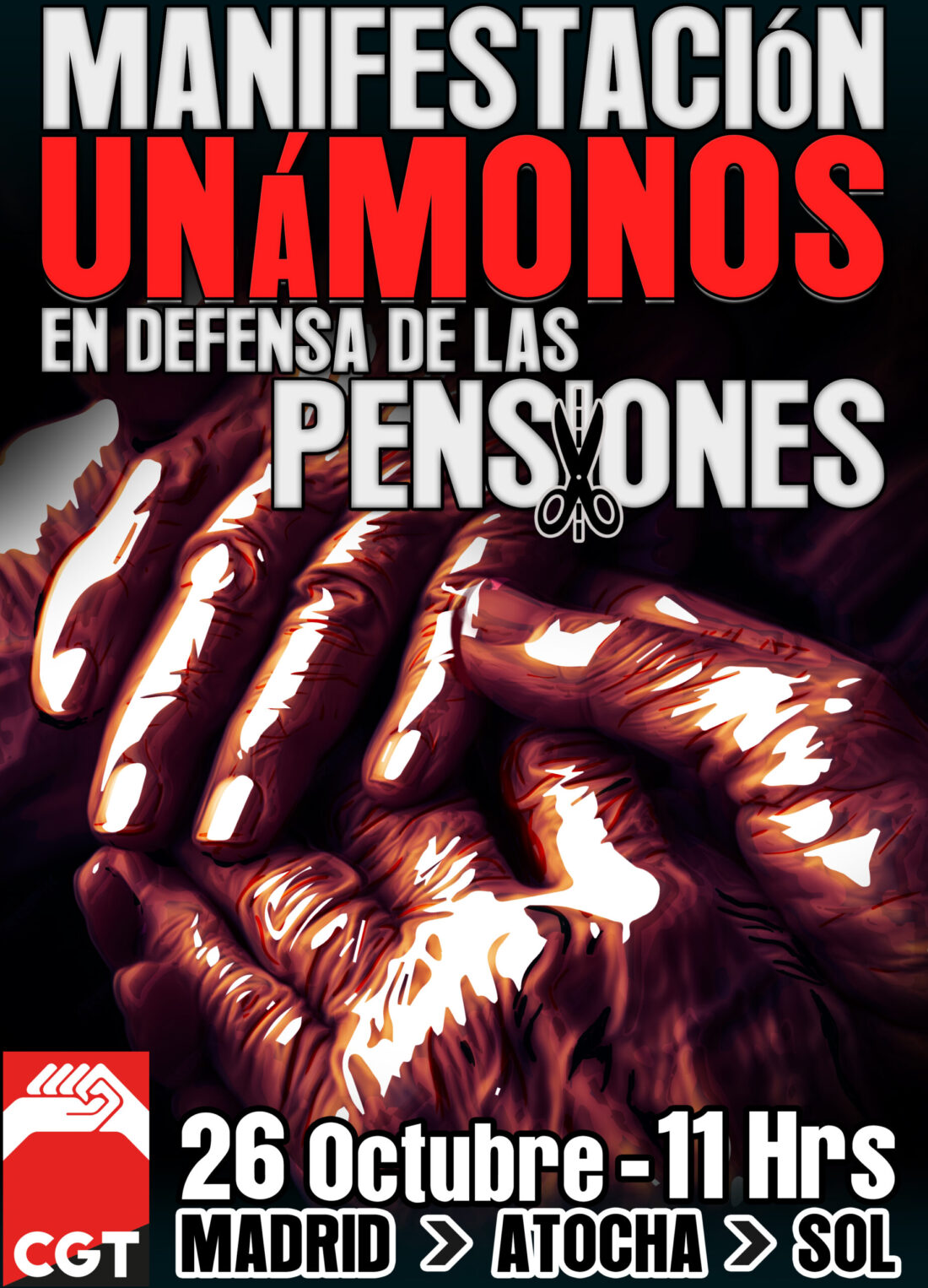 26 de Octubre tod@s a Madrid por unas pensiones DIGNAS