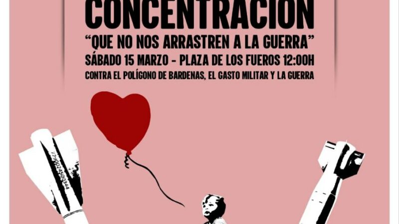 Concentración: «Que no nos arrastren a la guerra»